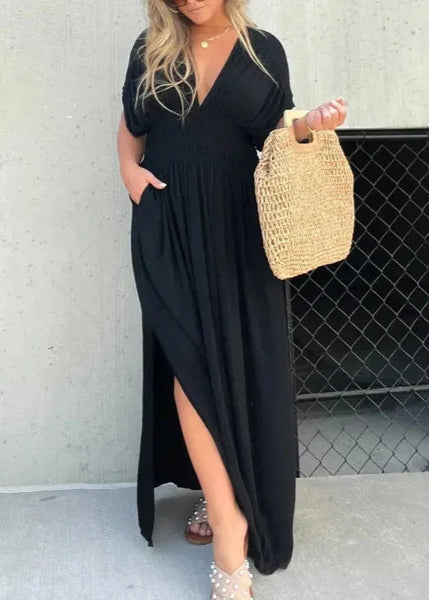 Robe élégante à manches courtes