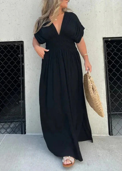 Robe élégante à manches courtes