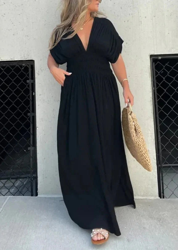 Robe élégante à manches courtes