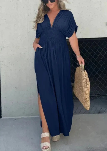 Robe élégante à manches courtes