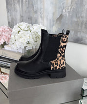 Damen Winter Stiefel Bequem Kunstleder Kniehoch 4