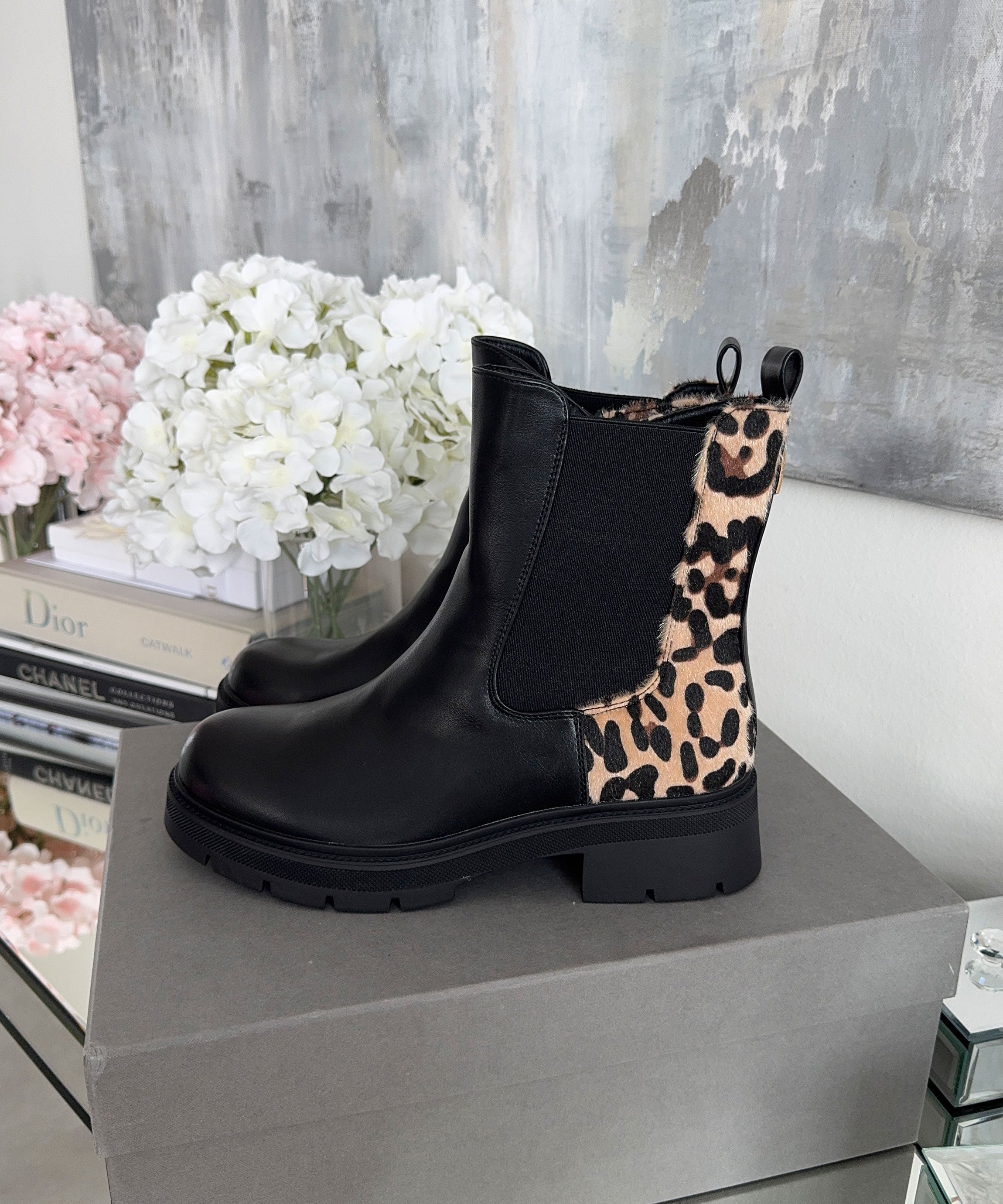 Damen Winter Stiefel Bequem Kunstleder Kniehoch 4