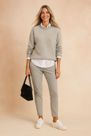 Damenpullover Bequem Minimalistisch Hochwertige Baumwolle 0