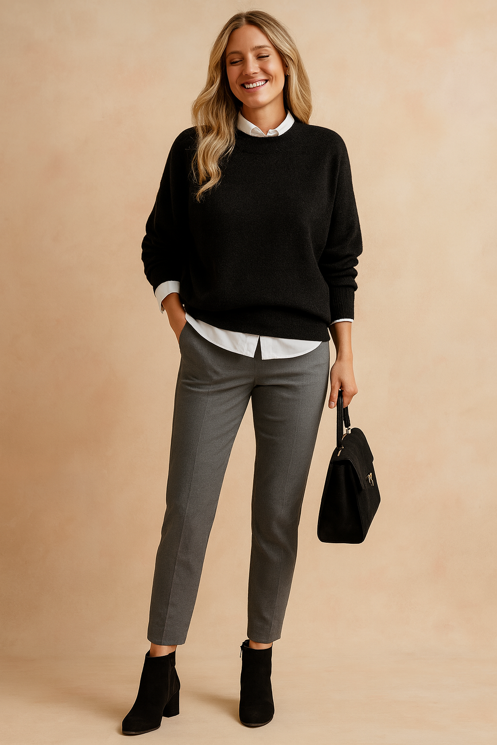 Damenpullover Bequem Minimalistisch Hochwertige Baumwolle 1