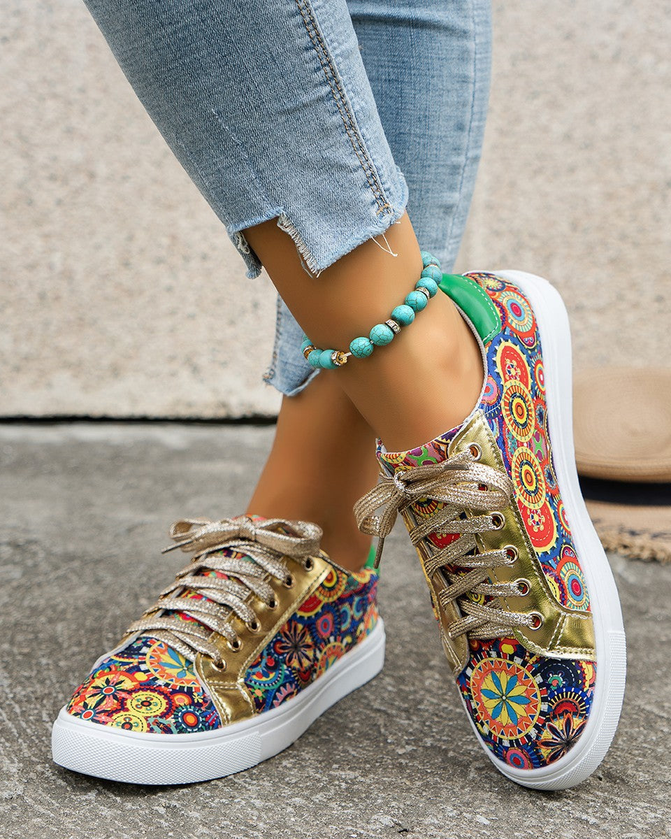 Chaussures en toile imprimée