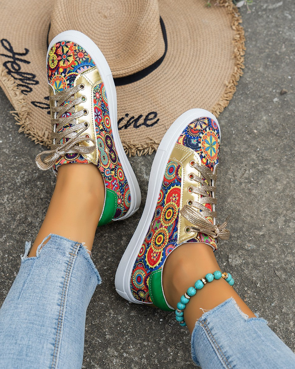 Chaussures en toile imprimée