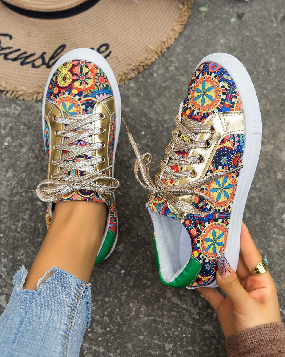 Chaussures en toile imprimée