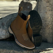 Unisex Cowboy-Stiefel Klassischer Western-Stil Hochwertiges Leder 0