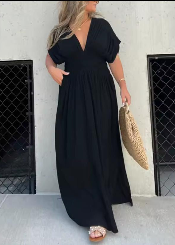 Robe élégante à manches courtes