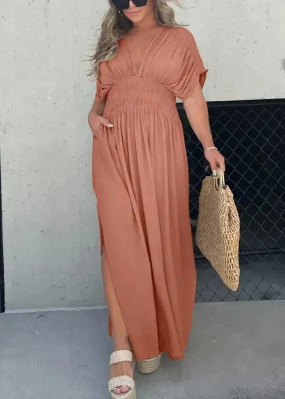Robe élégante à manches courtes