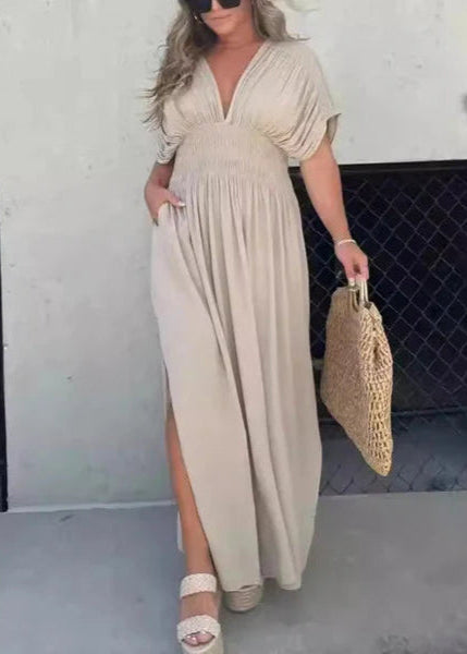 Robe élégante à manches courtes