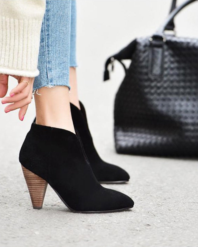 Bottes vintage en cuir vert foncé