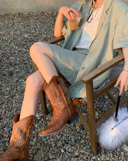 Bottes Martin brodées