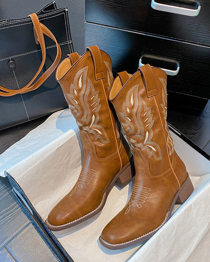 Bottes Martin brodées