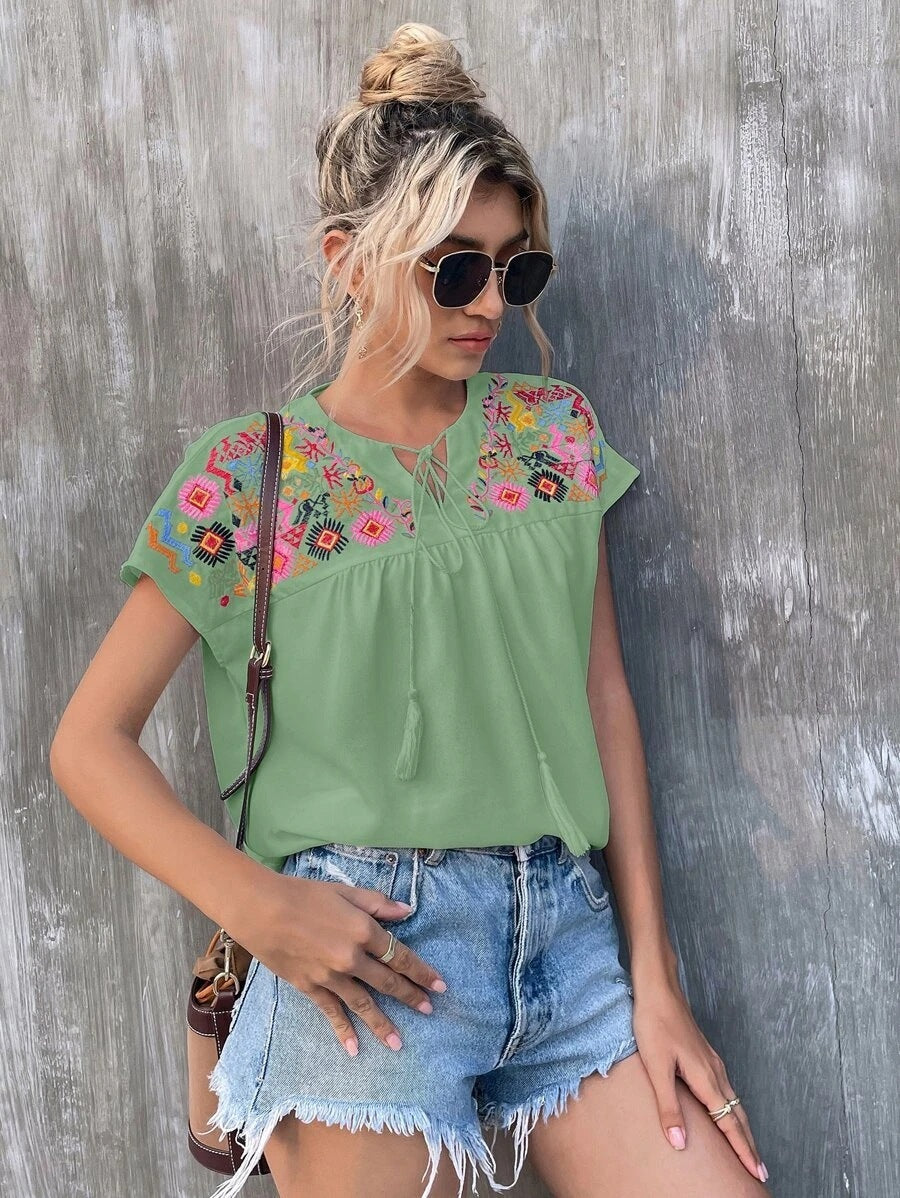 Chemisier fleuri Fallon