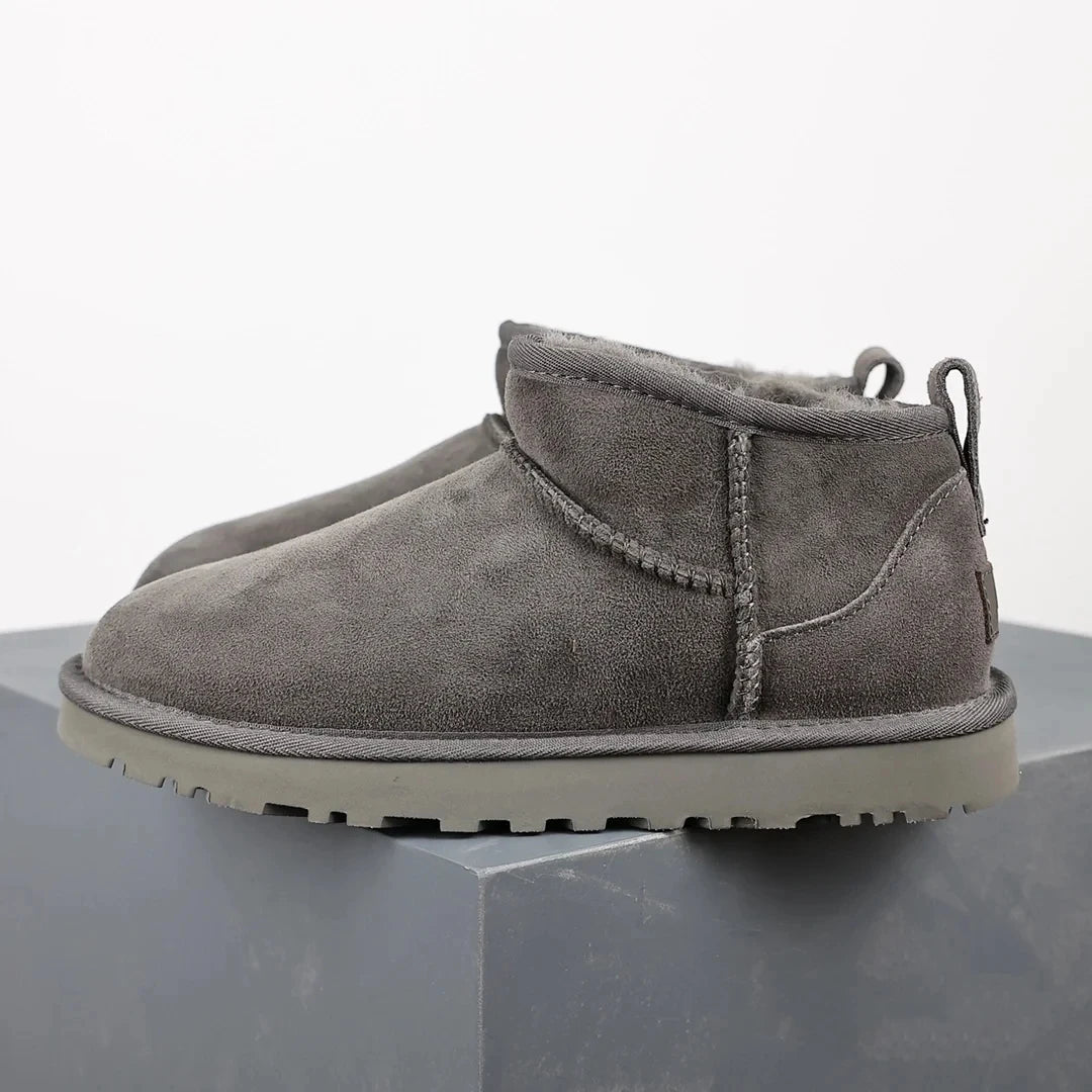 Damen Winterstiefel Komfort Leder Fellfutter Plateau Design 2