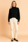 Damenpullover Stehkragen Gemustert Weich Tailliert Polyester 3