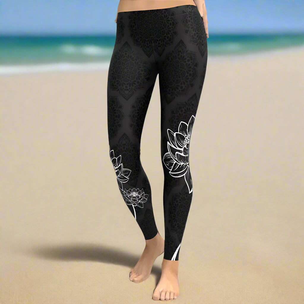 Legging de yoga à imprimé graphique