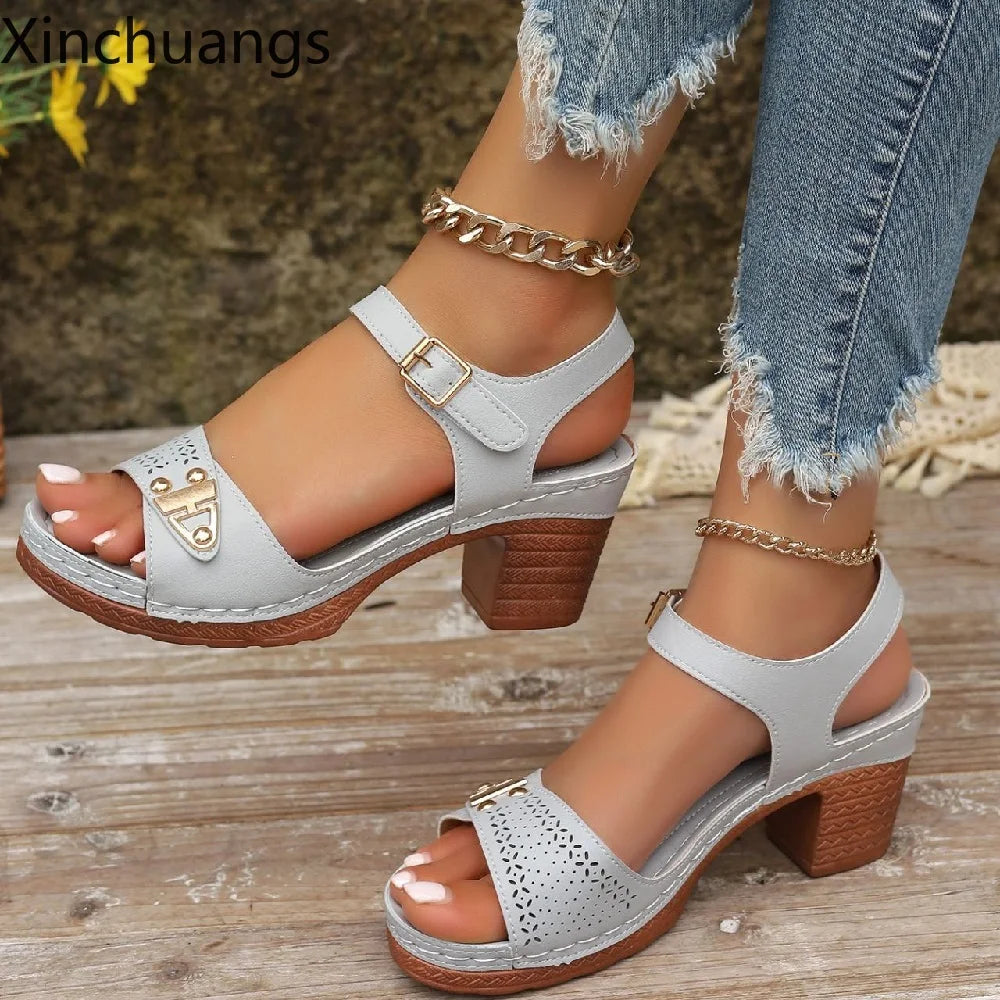sandales à talons hauts