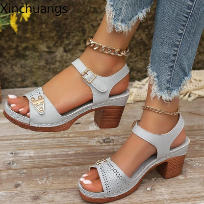 sandales à talons hauts