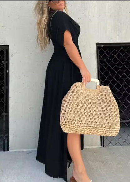 Robe élégante à manches courtes