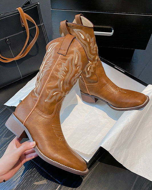 Bottes Martin brodées