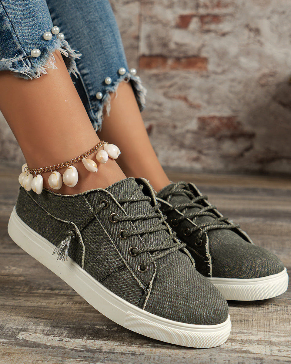 baskets en jean